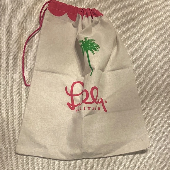 Lilly Pulitzer Pink and Green Drawstring Bag - Picture 5 of 5